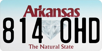 AR license plate 814OHD