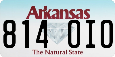 AR license plate 814OIO