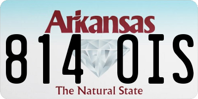 AR license plate 814OIS