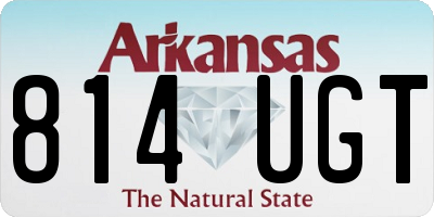 AR license plate 814UGT