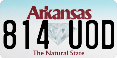 AR license plate 814UOD