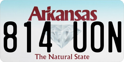 AR license plate 814UON