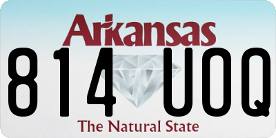 AR license plate 814UOQ