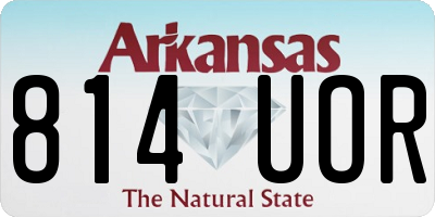 AR license plate 814UOR