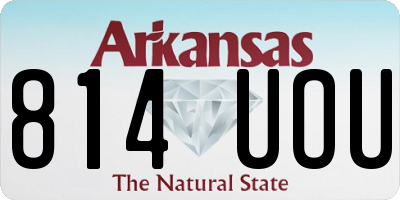 AR license plate 814UOU