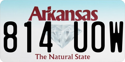 AR license plate 814UOW