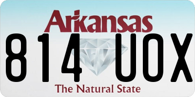 AR license plate 814UOX