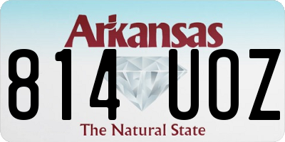 AR license plate 814UOZ
