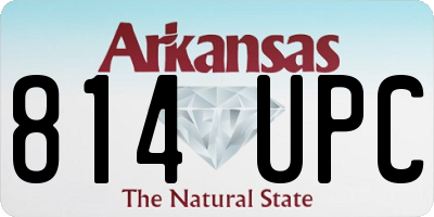 AR license plate 814UPC