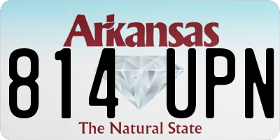 AR license plate 814UPN