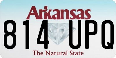 AR license plate 814UPQ