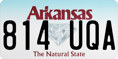 AR license plate 814UQA