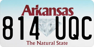 AR license plate 814UQC