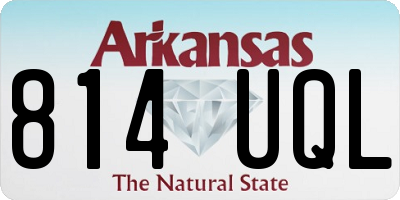 AR license plate 814UQL