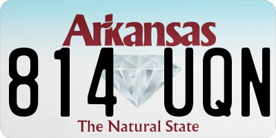 AR license plate 814UQN