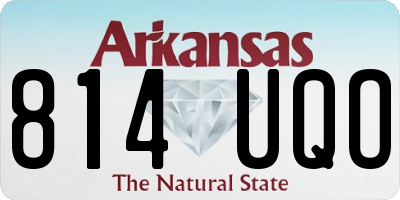 AR license plate 814UQO