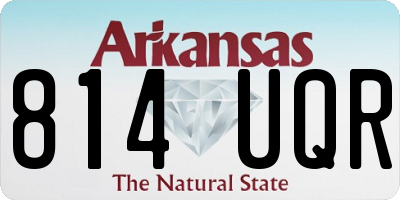 AR license plate 814UQR