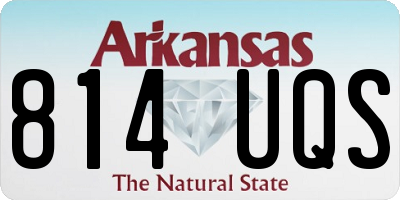 AR license plate 814UQS