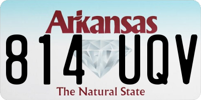 AR license plate 814UQV