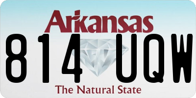 AR license plate 814UQW