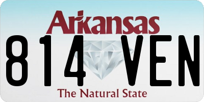 AR license plate 814VEN