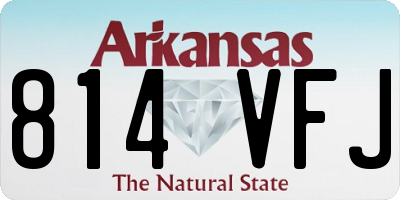 AR license plate 814VFJ