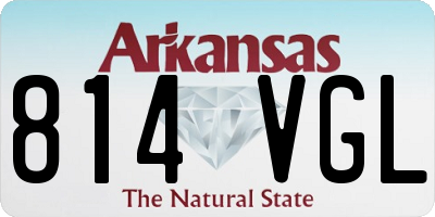 AR license plate 814VGL