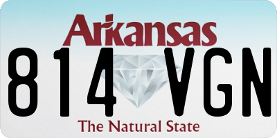 AR license plate 814VGN