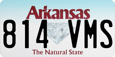 AR license plate 814VMS