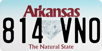 AR license plate 814VNO