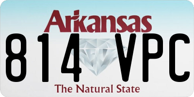 AR license plate 814VPC