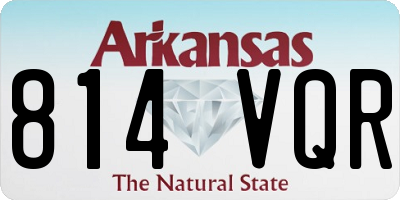 AR license plate 814VQR