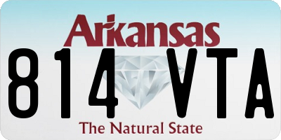 AR license plate 814VTA