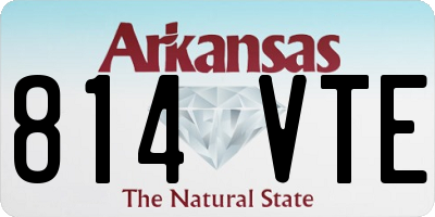 AR license plate 814VTE