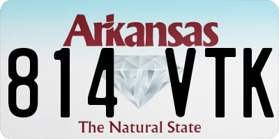 AR license plate 814VTK