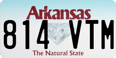 AR license plate 814VTM