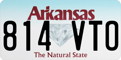 AR license plate 814VTO