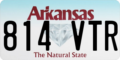 AR license plate 814VTR