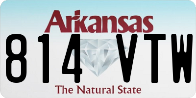 AR license plate 814VTW