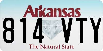 AR license plate 814VTY