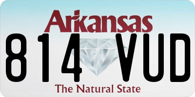 AR license plate 814VUD