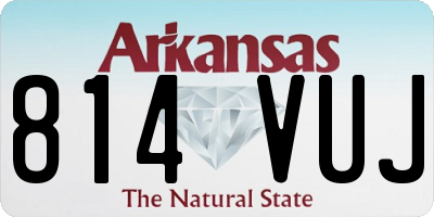 AR license plate 814VUJ