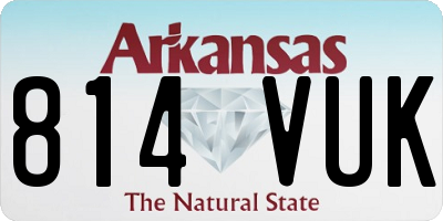 AR license plate 814VUK