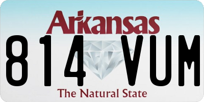 AR license plate 814VUM