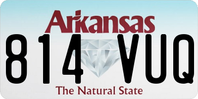 AR license plate 814VUQ