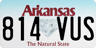 AR license plate 814VUS