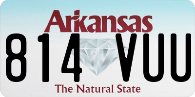 AR license plate 814VUU