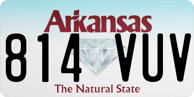 AR license plate 814VUV