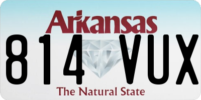AR license plate 814VUX