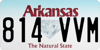 AR license plate 814VVM